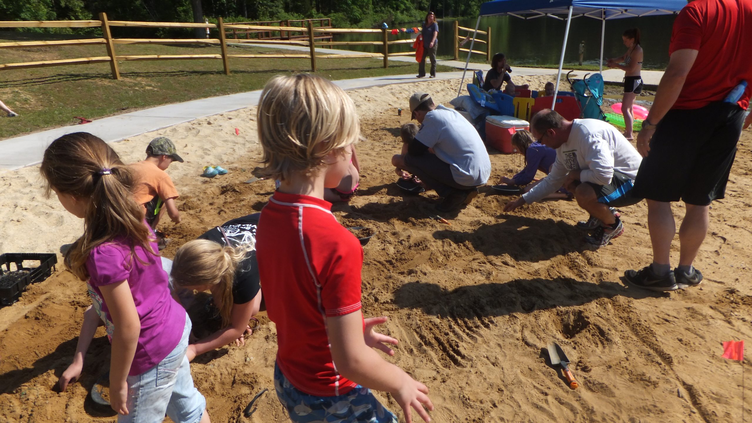 Students performing an Archaeology 4 Schools excavation