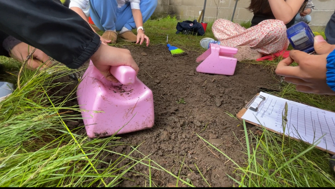 Students performing an Archaeology 4 Schools excavation